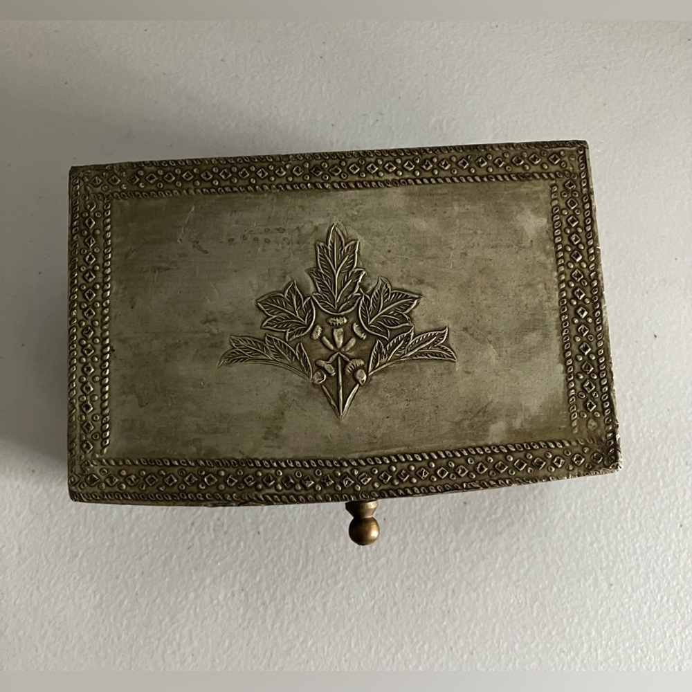 Decorative wood/metal box made in India